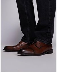 BOSS - Boss Tayil Leather Derby Shoes - Lyst