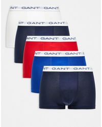 GANT - 5 Pack Trunks With Logo Waistband - Lyst