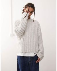 Weekday - – connor – gerippter wollmix-pullover - Lyst