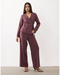 Aware - High Waist Wide Leg Tailo Trouser Co-ord - Lyst