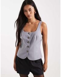 ASOS - Tailored Square Neck Structured Waistcoat - Lyst
