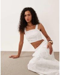 New Look - Co-ord Broderie Anglaise Cami Top - Lyst