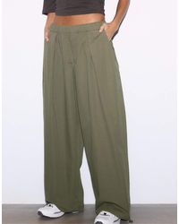 Stradivarius - Barrel Poplin Trousers With Stoppers - Lyst
