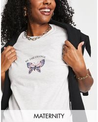 Missguided T-shirt With Be The Change Slogan - White