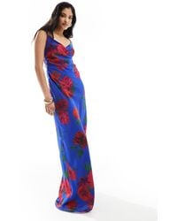 Hope & Ivy - Vestito Sottoveste Lungo Con Spalline Sottili Con Stampa Vivace A Fiori - Lyst