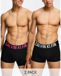 Calvin Klein - Intense Power 2-pack Trunks With Coloured Logo Waistband - Lyst