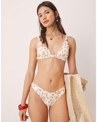 Gina Tricot - Triangle Bikini Top With Wide Straps - Lyst