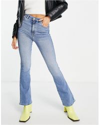 Dr. Denim - Moxy sky - jeans super skinny a vita alta a campana lavaggio chiaro - Lyst