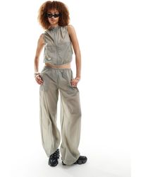 Weekday - Coraline Co-ord Wide Leg Nylon joggers - Lyst