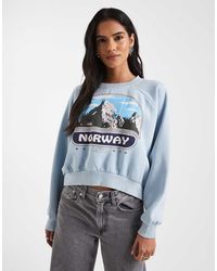 Daisy Street - Sweatshirt Met Norway-Print - Lyst