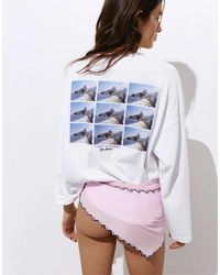 Pull&Bear - Slim Aarons Long Sleeve T-shirt - Lyst