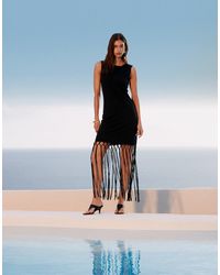 off the shoulder black dress Long Black Satin Off Shoulder Split Dress – Lisposa