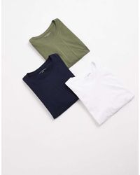 French Connection - 3-Pack Cotton Crew Neck Boxy Fit Short Sleeve T-Shirts - Lyst