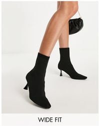 ASOS - Wide fit – rightly – gestrickte sock-boot-stiefel - Lyst