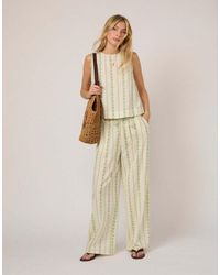 Nobody's Child - Printed Linen-Blend Swing Top - Lyst