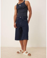 ASOS - – länger geschnittene jeans-jorts - Lyst