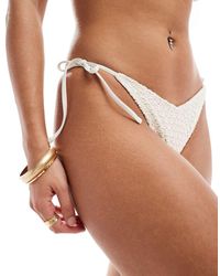 Ivory Rose - Crochet Tie Side Bikini Bottoms - Lyst