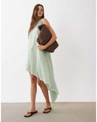 ASOS - Asymmetric Hem Volume Mini Dress - Lyst