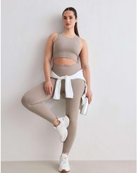 Aim'n - Petite - dark clay - legging côtelé sans coutures - argile foncé - Lyst