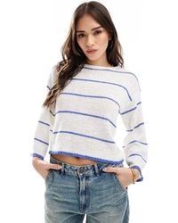 ONLY - Wide Sleeve Textured Knitted Jumper - Lyst