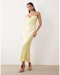 Bardot - Devi Satin Cup Detail Open Back Cami Maxi Dress - Lyst