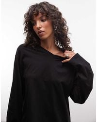 Weekday - Boxy Fit Long Sleeve T-shirt With V-neck - Lyst