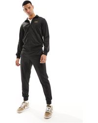 EA7 - Armani Small Logo Tricot Full Zip Jacket And joggers Tracksuit - Lyst