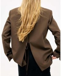 NA-KD - Oversized Tie Back Detail Blazer - Lyst