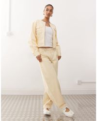 Collusion - Denim Fitted Jacket With Cinch-back Buckle - Lyst