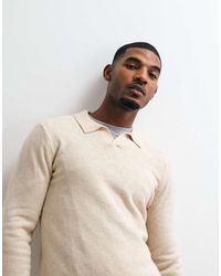 Blend - Knitted Collared Wool-mix Jumper - Lyst