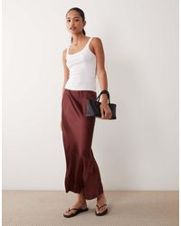ASOS - Satin Bias Maxi Skirt - Lyst