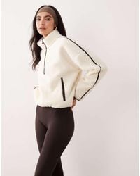 Abercrombie & Fitch - Ypb High Neck Quarter Zip Teddy Fleece - Lyst