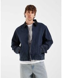Levi's - Castro Denim Harrington Jacket With Contrast Collar - Lyst