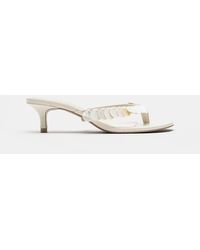 Pull&Bear - Sandalen Met Hak En Kralen - Lyst