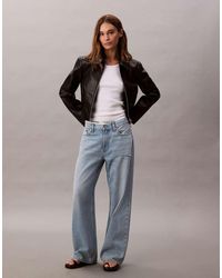 Calvin Klein - Low Rise Distressed Baggy Jeans - Lyst