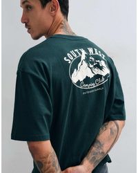 ASOS - Boxy Oversized T-shirt With Mountain Graphic - Lyst