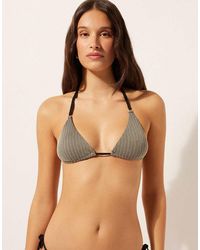 Calzedonia - Triangle Bikini Top Golden Stripes - Lyst