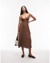 ASOS - Strappy Ruched Halter Cami Dress - Lyst