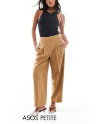 ASOS - Asos Design Petite Tailored Barrel Leg Pants - Lyst