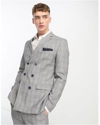 French Connection - Double Breasted Suit Jacket - Lyst