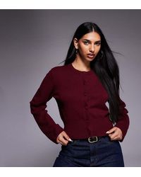 The Frolic - Exclusive Ribbed Structu Waist Button Through Cardigan - Lyst