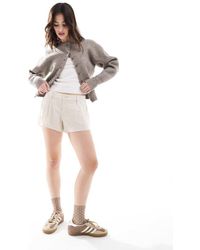 Hollister - Short Met Lage Taille En Linnenlook - Lyst