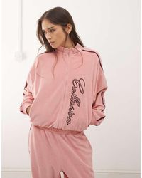 Collusion - Embroidered Velour Zip Through Co-Ord - Lyst