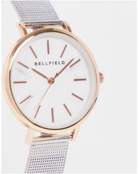 Bellfield Classic Mesh Bracelet Watch - Metallic