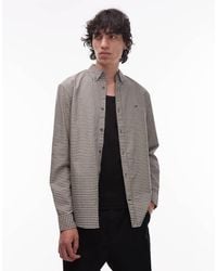 Tommy Hilfiger - Camicia Oxford Kaki A Quadri Vestibilità Classica - Lyst