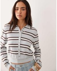 Nobody's Child - Fine Knit Long Sleeved Polo Top - Lyst