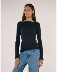 Glamorous - Boat Neck Long Sleeve Top - Lyst