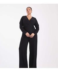 ONLY - Mono Cruzado Delantero De Pierna Ancha Con Brillo En - Lyst