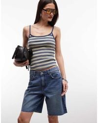 Noisy May - High Waist baggy Denim Shorts - Lyst