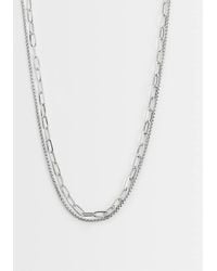 ASOS - 2 Pack Open Link And Rope Chain Necklace - Lyst